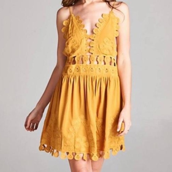 Honey Punch Dresses & Skirts - Honey Punch Embroidered Mini Dress